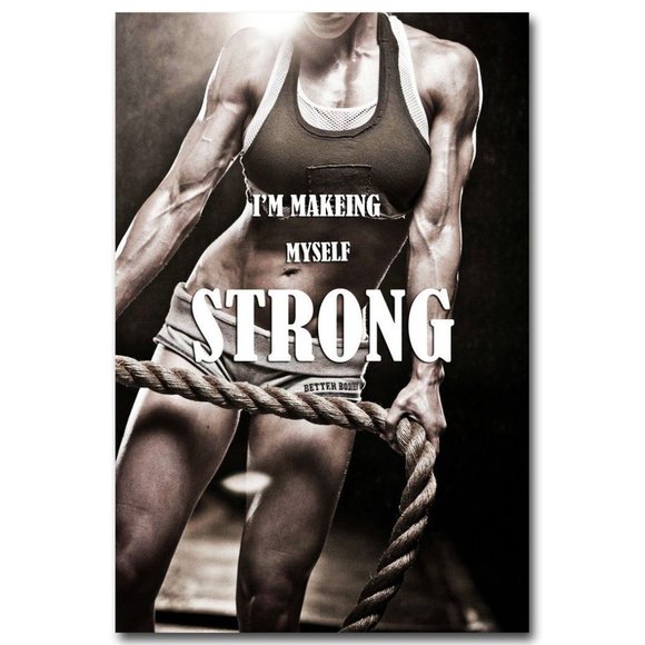 Unbranded Other - Motivational Bodybuilding Exercise Art Silk Poster